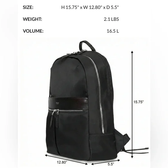 Knomo London Mayfair Beauchamp laptop backpack black - Picture 15 of 15